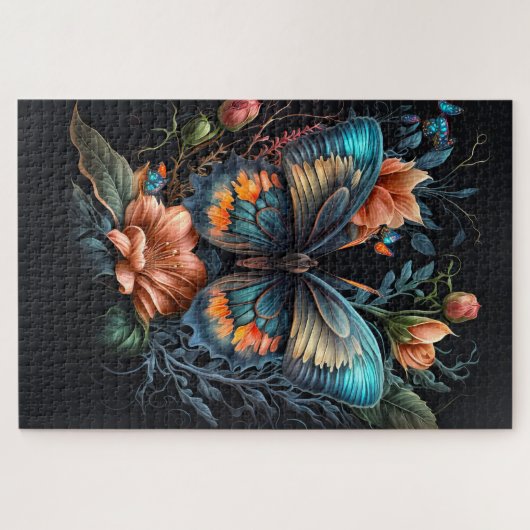 Schöne Butterfly-Illustration Puzzle (Horizontal)