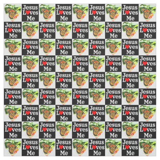 SCHÖNE BUTTERFLY JESUS LIEBEN ICH CHRISTLICH STOFF (Muster)