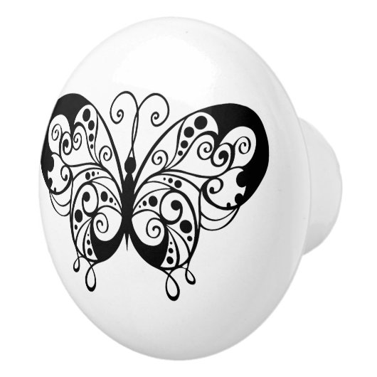 Schöne Butterfly Keramikknauf (Rechts)