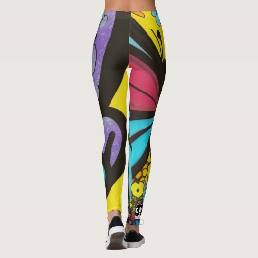 Schöne Butterfly Leggings (Rückseite)