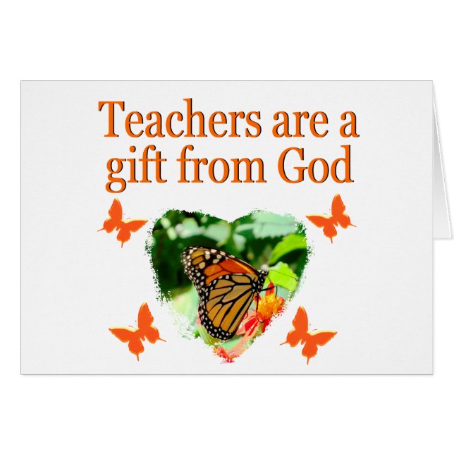 SCHÖNE BUTTERFLY LEHRER PRAYER DESIGN (Vorderseite (Horizontal))