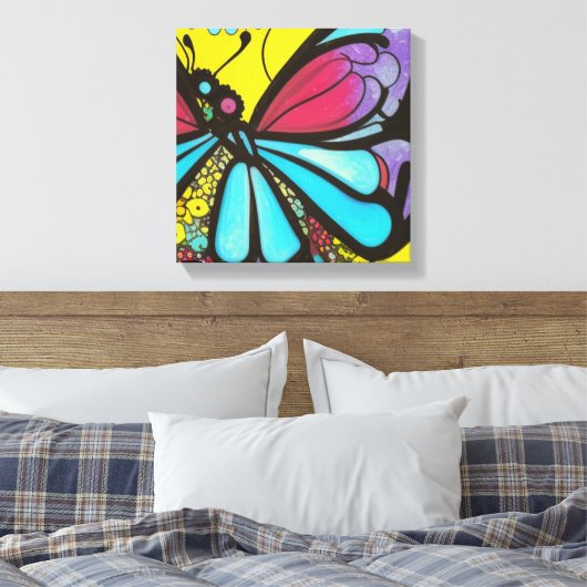 Schöne Butterfly Leinwanddruck (Insitu (Schlafzimmer))