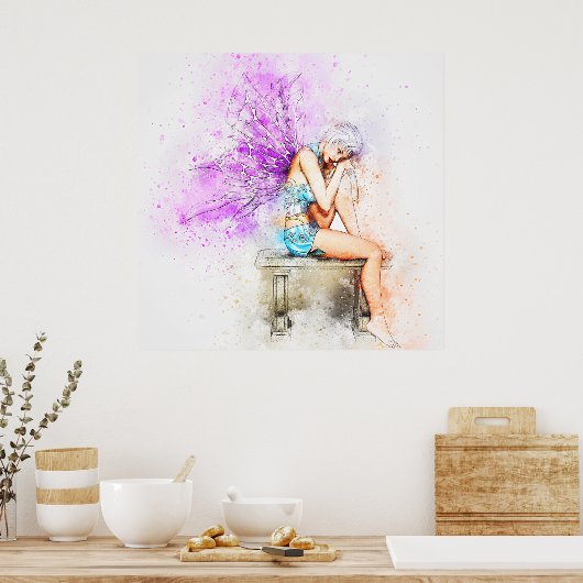 Schöne Butterfly-Märchen Poster (Küche)