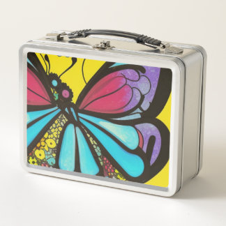 Schöne Butterfly Metall Brotdose