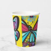 Schöne Butterfly Pappbecher (Rückseite)