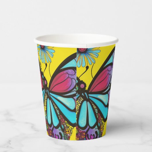 Schöne Butterfly Pappbecher (Rechts)