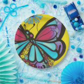 Schöne Butterfly Pappteller (Party)