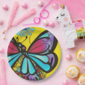 Schöne Butterfly Pappteller (Party)