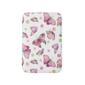 Schöne Butterfly & Polka Dots Badematte (Vorderseite Vertikal)
