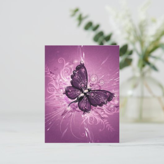 Schöne Butterfly Postkarte (Stehend Vorderseite)