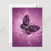 Schöne Butterfly Postkarte (Vorne/Hinten)