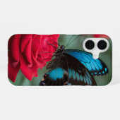 Schöne Butterfly-Rote Rose - iPhone 16 Hülle (Rückseite (Horizontal))