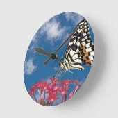 Schöne Butterfly Runde Wanduhr (Winkel)