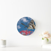 Schöne Butterfly Runde Wanduhr (Zuhause)