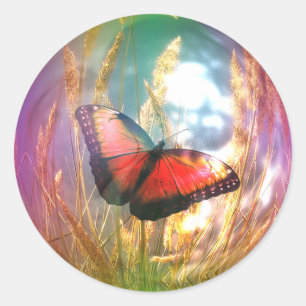Schöne Butterfly Runder Aufkleber