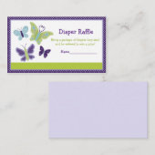 Schöne Butterfly-Schmetterling-Windeln-Raffelkarte Begleitkarte (Vorne/Hinten)