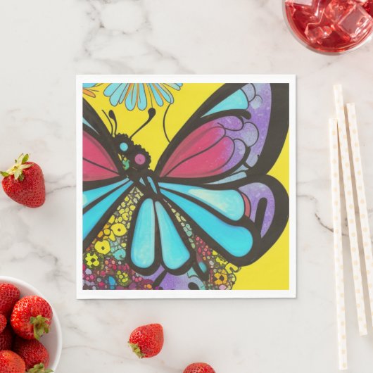 Schöne Butterfly Serviette (Beispiel)