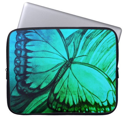 Schöne Butterfly Sketch Laptopschutzhülle (Vorderseite)