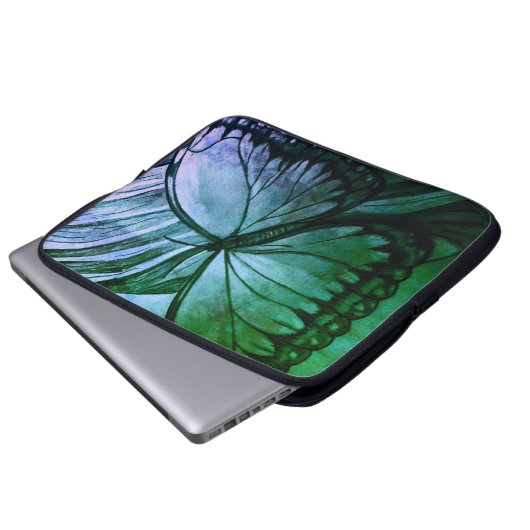Schöne Butterfly Sketch Laptopschutzhülle (Vorne Knopf)