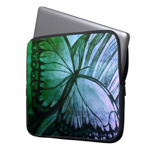 Schöne Butterfly Sketch Laptopschutzhülle (Vorderseite Links)