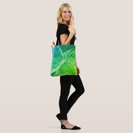 Schöne Butterfly Toe Tag Green Blue Tasche (Am Model)