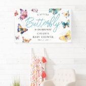 Schöne Butterfly Wassercolor Girl Babydusche Banner (Insitu)