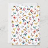 Schöne Butterfly Wassercolor Girl Babydusche Einladung (Rückseite)