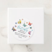 Schöne Butterfly Wassercolor Girl Babydusche Geschenkanhänger (Beispiel)