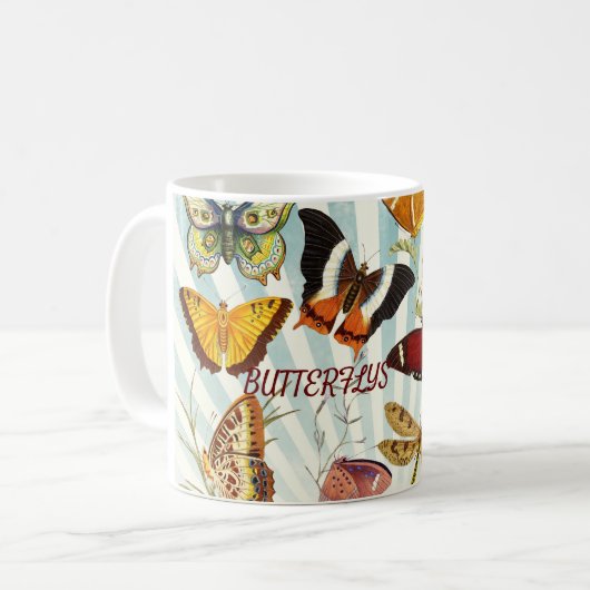 Schöne Butterflys Kaffeetasse (Vorderseite Links)