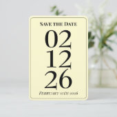 Schöne Buttergelbe Hochzeit Save the Date Karten (Stehend Vorderseite)