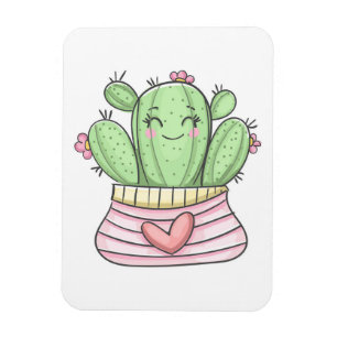Schöne Cactus Lady Magnet