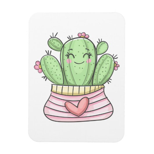 Schöne Cactus Lady Magnet (Vertikal)