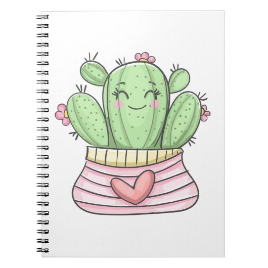 Schöne Cactus Lady Notizblock (Vorderseite)