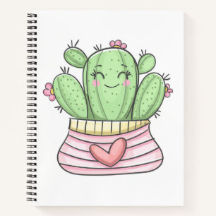 Schöne Cactus Lady Notizblock