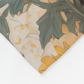 Schöne Calico Katze mit marigold Blume Fleecedecke (Ecke)