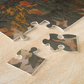 Schöne Calico Katze mit marigold Blume Puzzle (Seite)