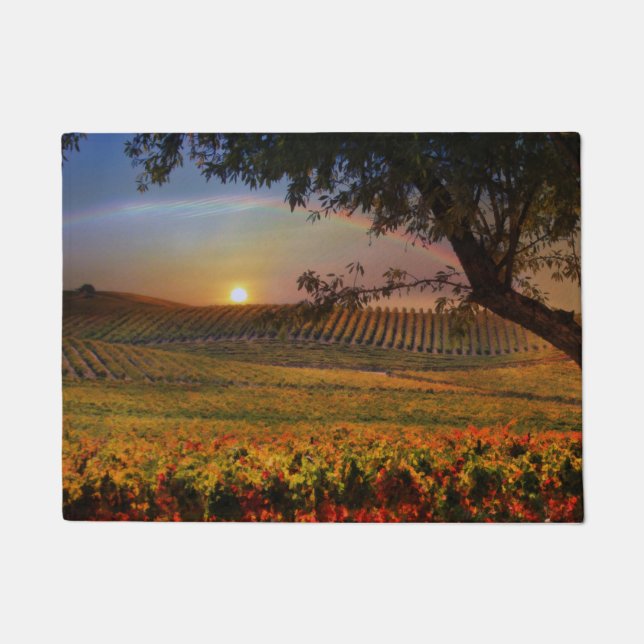 Schöne California Rainbow Vineyard Doat Mat Fußmatte (Vorderseite)