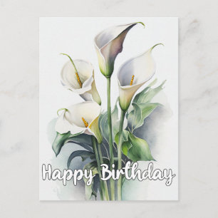 Schöne Calla-Lilien-Blumen Alles Gute zum Geburtst Feiertagspostkarte