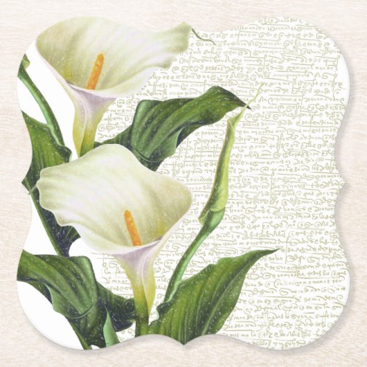 Schöne Calla-Lilien Untersetzer (Vorderseite)
