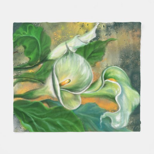 Schöne Calla Lily Blume Fleece Blanket (Vorderseite (Horizontal))