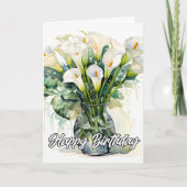 Schöne Calla Lily Blume Karte (Vorderseite)