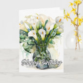 Schöne Calla Lily Blume Karte (Gelbe Blume)