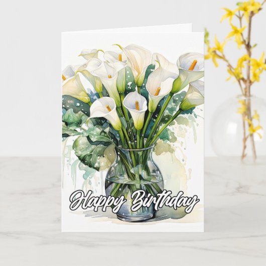 Schöne Calla Lily Blume Karte (Gelbe Blume)