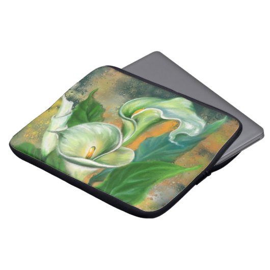 Schöne Calla Lily Blume Laptop Sleeve Malerei (Vorne Oben)