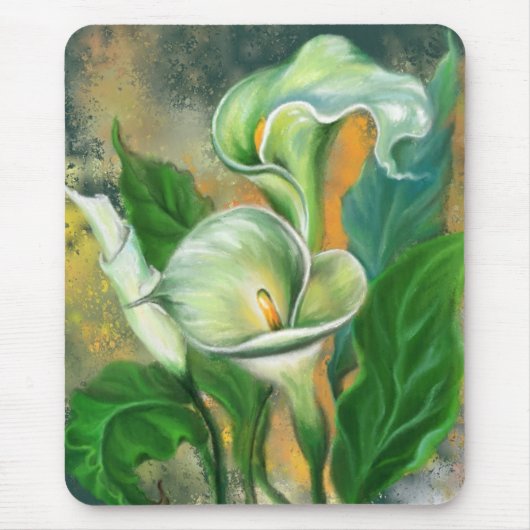 Schöne Calla Lily Blume Malerei Maus Pad Mousepad (Vorne)
