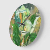 Schöne Calla Lily Blume Wall Clock - Malerei Große Wanduhr (Winkel)