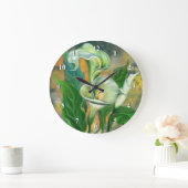 Schöne Calla Lily Blume Wall Clock - Malerei Große Wanduhr (Zuhause)