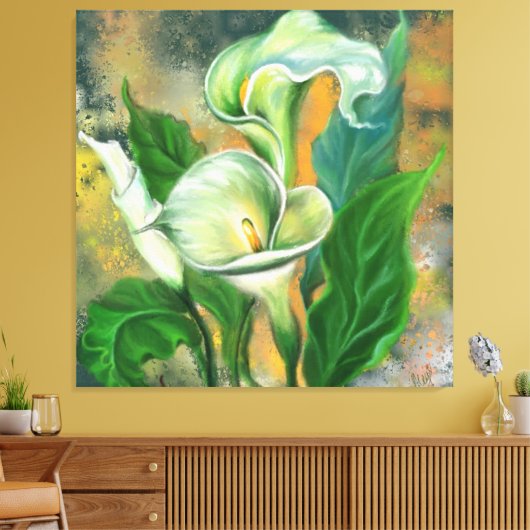 Schöne Calla Lily Canvas Print Leinwanddruck (Insitu (Wohnzimmer))