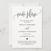 Schöne Calligraphy EDITABLE FARBUpdate Card Save The Date (Vorderseite)