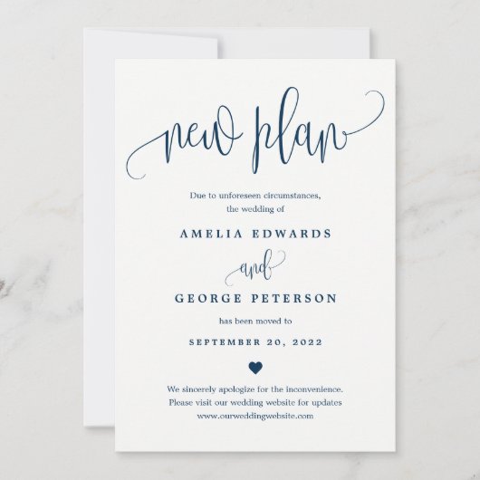 Schöne Calligraphy EDITABLE FARBUpdate Card Save The Date (Vorderseite)